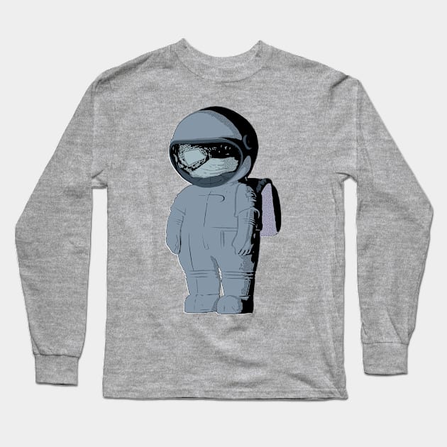 Dad Bod Astronaut Long Sleeve T-Shirt by boholoc0